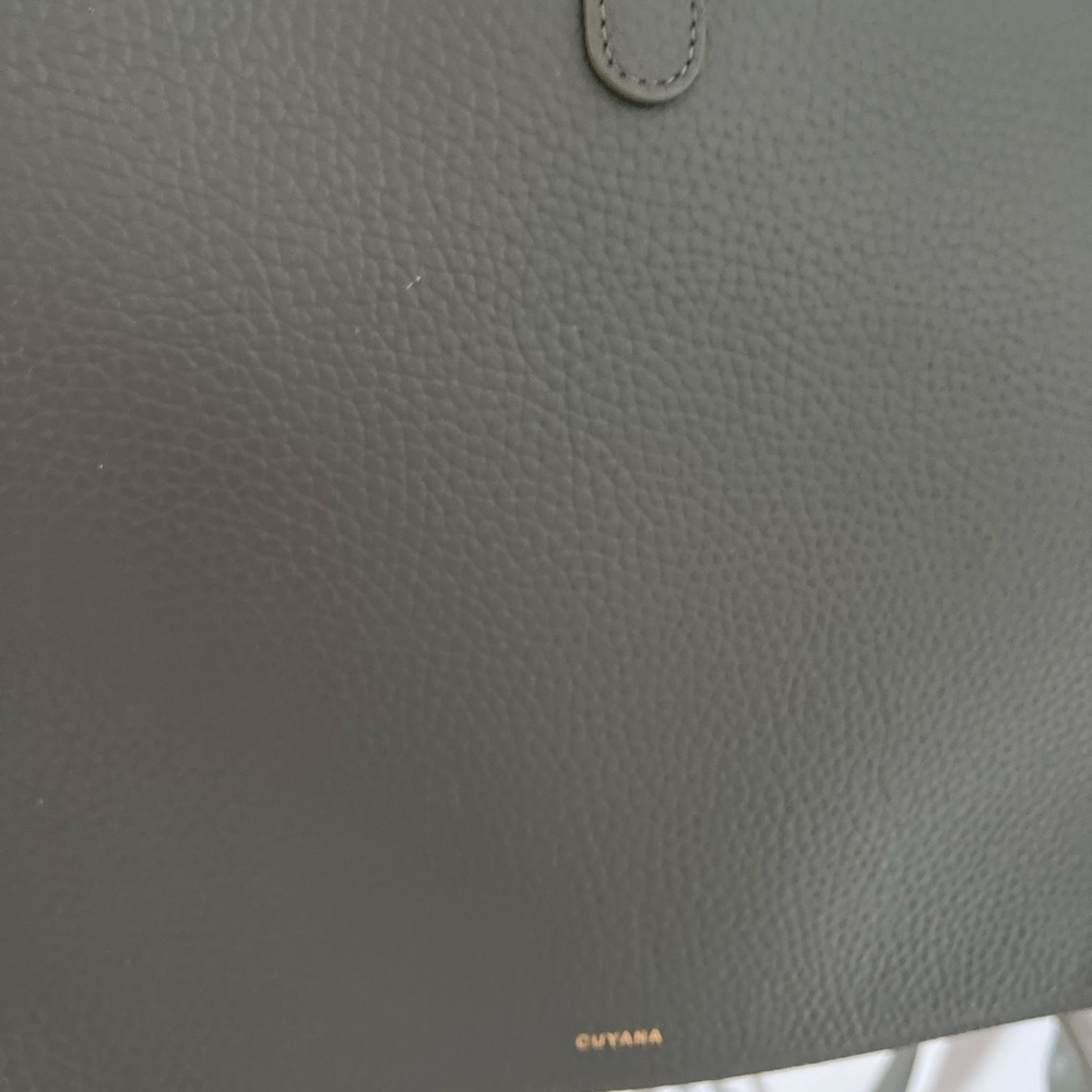 Cuyana italian leather system zipper tote 16” in olive green - Picture 10 of 12